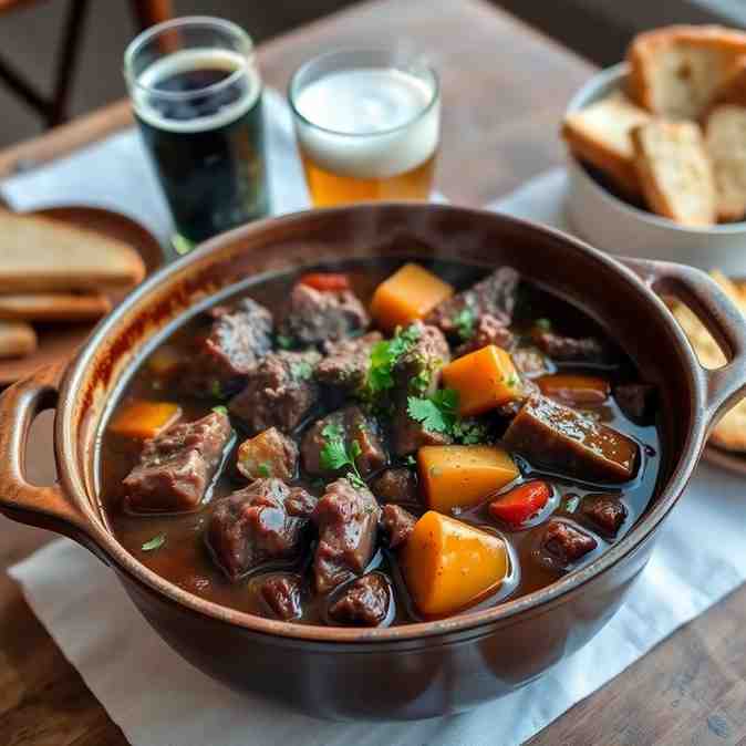 Belgian Beef Beer Stew Recipe Savor Carbonnade Flamande